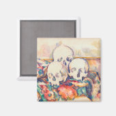 Paul Cezanne - De Waterverf van de Drie Skull Magneet (Voorkant / Achterkant)
