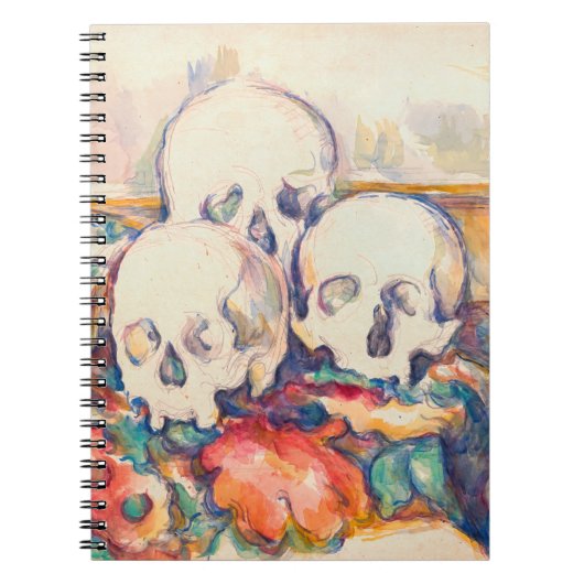 Paul Cezanne - De Waterverf van de Drie Skull Notitieboek (Voorkant)
