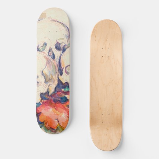 Paul Cezanne - De Waterverf van de Drie Skull Persoonlijk Skateboard (Voorkant)