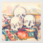 Paul Cezanne - De Waterverf van de Drie Skull Raamsticker (Vel)
