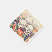 Paul Cezanne - De Waterverf van de Drie Skull Servet (Hoek)