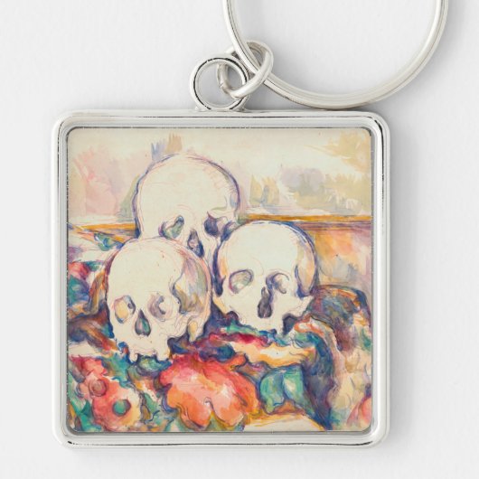 Paul Cezanne - De Waterverf van de Drie Skull Sleutelhanger (Voorkant)