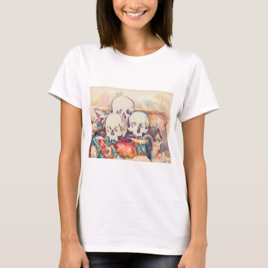 Paul Cezanne - De Waterverf van de Drie Skull T-shirt (Voorkant)