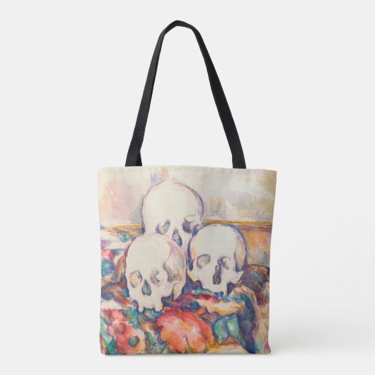 Paul Cezanne - De Waterverf van de Drie Skull Tote Bag (Achterkant)