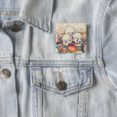 Paul Cezanne - De Waterverf van de Drie Skull Vierkante Button 5,1 Cm (In situ)