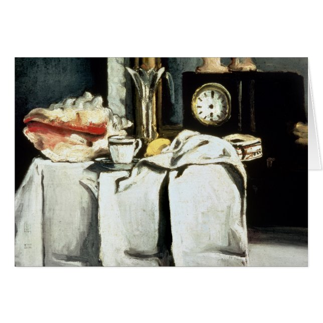 Paul Cezanne | De zwarte marmeren klok, c.1870 (Voorkant Horizontaal)