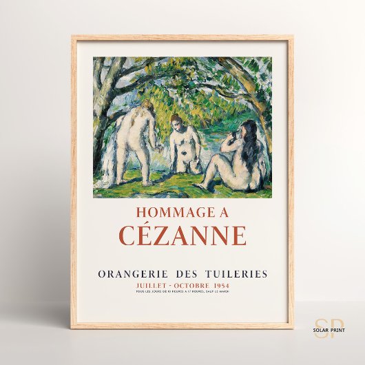 Paul Cézanne Drie Bathers Impressionistische Kunst Poster