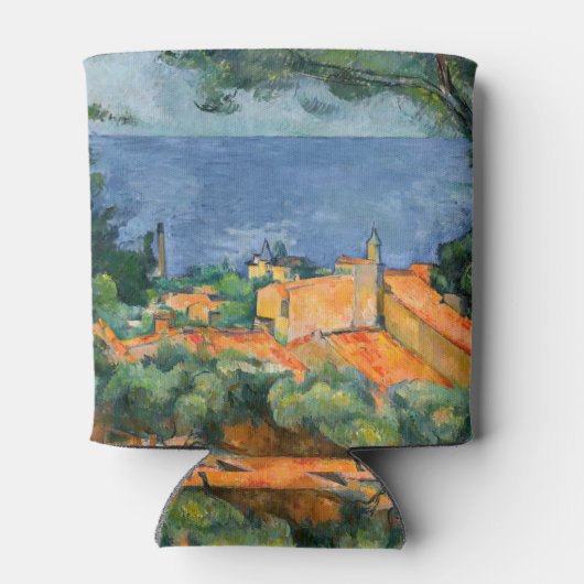 Paul Cezanne - Estaque met Red Roofs Blikjeskoeler (Achterkant)