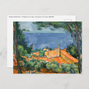 Paul Cezanne - Estaque met Red Roofs Briefkaart