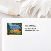 Paul Cezanne - Estaque met Red Roofs Etiket (Insitu)