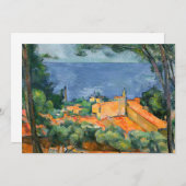 Paul Cezanne - Estaque met Red Roofs Kaart (Voorkant / Achterkant)