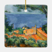 Paul Cezanne - Estaque met Red Roofs Keramisch Ornament (Achterkant)