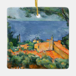 Paul Cezanne - Estaque met Red Roofs Keramisch Ornament