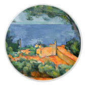 Paul Cezanne - Estaque met Red Roofs Keramische Knop (Voorkant)