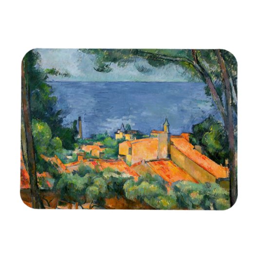 Paul Cezanne - Estaque met Red Roofs Magneet (Horizontaal)