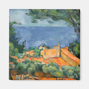 Paul Cezanne - Estaque met Red Roofs Magneet