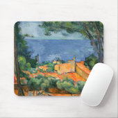 Paul Cezanne - Estaque met Red Roofs Muismat (Met muis)