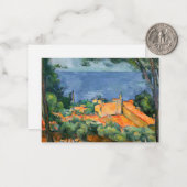 Paul Cezanne - Estaque met Red Roofs Notitiekaartje (Voorkant / Achterkant in situ)