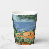 Paul Cezanne - Estaque met Red Roofs Papieren Bekers (Achterkant)