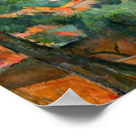 Paul Cezanne - Estaque met Red Roofs Poster (Hoek)