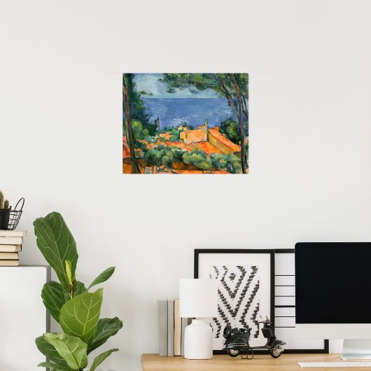 Paul Cezanne - Estaque met Red Roofs Poster (Thuiskantoor)