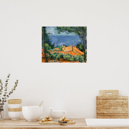 Paul Cezanne - Estaque met Red Roofs Poster (Keuken)