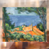 Paul Cezanne - Estaque met Red Roofs Raamsticker (Vel 2)