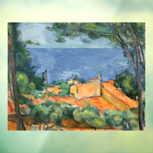 Paul Cezanne - Estaque met Red Roofs Raamsticker (Vel 3)