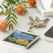 Paul Cezanne - Estaque met Red Roofs Sleutelhanger (Zijkant)