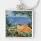 Paul Cezanne - Estaque met Red Roofs Sleutelhanger (Voorkant)