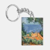 Paul Cezanne - Estaque met Red Roofs Sleutelhanger (Voorkant Links)