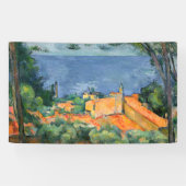 Paul Cezanne - Estaque met Red Roofs Spandoek (Horizontaal)