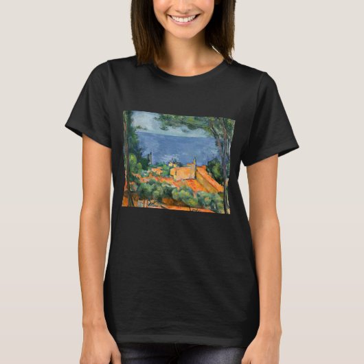 Paul Cezanne - Estaque met Red Roofs T-shirt (Voorkant)