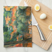 Paul Cezanne - Estaque met Red Roofs Theedoek (Quarter Fold)