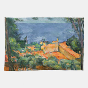 Paul Cezanne - Estaque met Red Roofs Theedoek