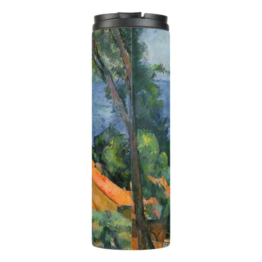 Paul Cezanne - Estaque met Red Roofs Thermosbeker (Achterkant)