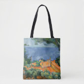 Paul Cezanne - Estaque met Red Roofs Tote Bag (Voorkant)