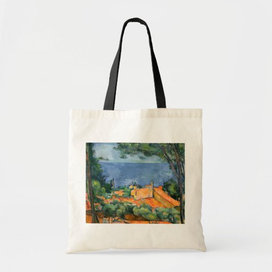 Paul Cezanne - Estaque met Red Roofs Tote Bag (Voorkant)