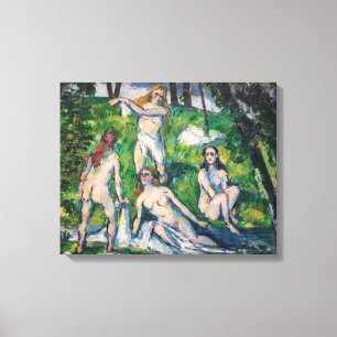 Paul Cezanne - Four Bathers Canvas Afdruk