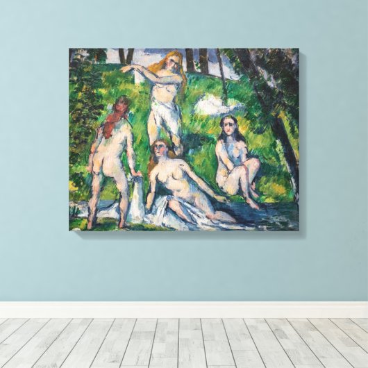 Paul Cezanne - Four Bathers Canvas Afdruk (Insitu (Houten vloer))
