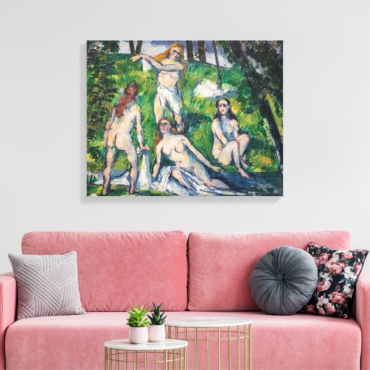 Paul Cezanne - Four Bathers Canvas Afdruk (Insitu (Woonkamer))