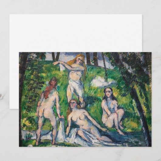 Paul Cezanne - Four Bathers Kaart (Voorkant / Achterkant)