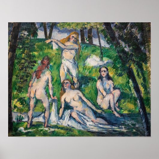 Paul Cezanne - Four Bathers Poster (Voorkant)