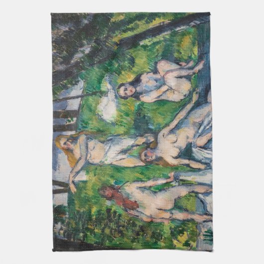 Paul Cezanne - Four Bathers Theedoek (Verticaal)