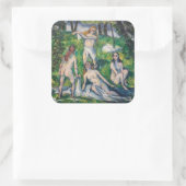 Paul Cezanne - Four Bathers Vierkante Sticker (Tas)