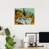 Paul Cezanne French still Life Basket of Apples Poster (Thuiskantoor)