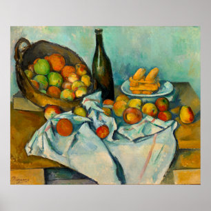 Paul Cezanne French still Life Basket of Apples Poster