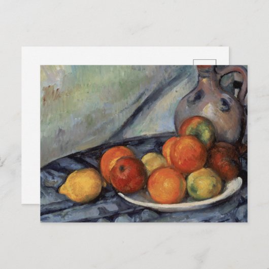 Paul Cezanne - Fruit en een juk op tafel Feestdagenkaart (Voorkant / Achterkant)