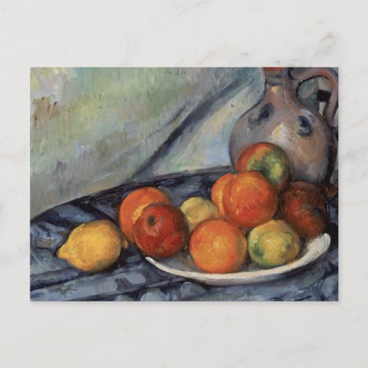 Paul Cezanne - Fruit en een juk op tafel Feestdagenkaart (Voorkant)