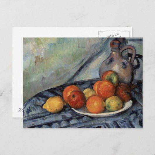 Paul Cezanne - Fruit en Jug op een tafel Briefkaart (Voorkant / Achterkant)